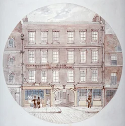 22 og 23 Farringdon Street, City of London, c1855.