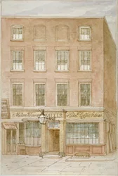 The Mitre Tavern, kaffehus og hotel på Mitre Court, Fleet Street, City of London, 1850