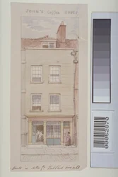 Udsigt over Mitre Court, Fleet Street, der viser John