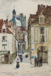 Dieppe, Rue Notre Dame, fra kajen, ca. 1900