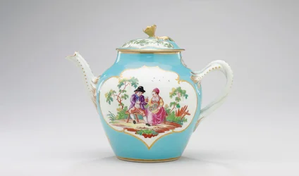 Worcester tekande og låg, ca. 1770