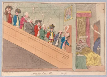 Et kig ind i Lady W!!!!!ys Seraglio, pub. 1782 (håndfarvet gravering)