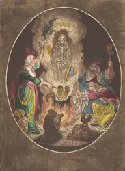 A Phantasmagoria, - Scene-Conjuring-Up an Armed-Skeleton, 5. januar 1803., 5. januar 1803.