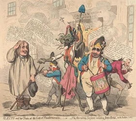Alekto og hendes følge ved Pandæmoniums port - eller - Den rekrutterende sergent, der hverver John Bull til revolutionstjenesten
