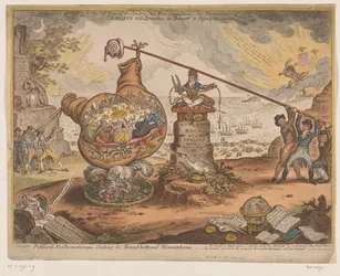 britiske politiske spotprent, 1807 Political Mathematicians, Shaking the Broad bottom