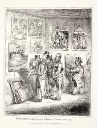 Connoisseurs undersøger en samling af George Morlands, 1807