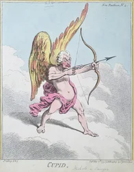 Amor, udgivet af Hannah Humphrey i 1799 (håndfarvet radering)
