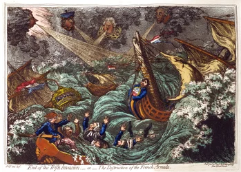 Slut på den irske invasion - eller - ødelæggelsen af den franske armada