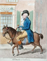 Georgey på en gyngehest, udgivet af Hannah Humphrey i 1796