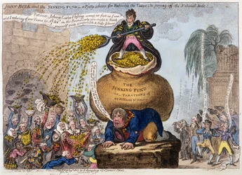 John Bull og amortiseringsfonden - en smålig plan til at sænke skatterne og afbetale statsgælden, udgivet ved H. Humphrey, London, 1807