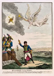 Napoleon Bonaparte (1769-1821) forlader Egypten