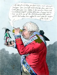 Napoleon og kong George III som Gulliver og kongen af Brobdingnag, juli 1803