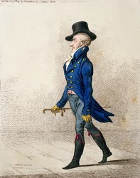 Portrait of a Man, udgivet af Hannah Humphrey i 1803 (håndfarvet radering)