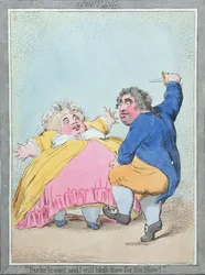Spouting, udgivet af Hannah Humphrey i 1792 (håndkoloreret radering)
