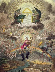 The Apotheosis of Hoche, udgivet af Hannah Humphrey i 1798 (håndkoloreret radering)