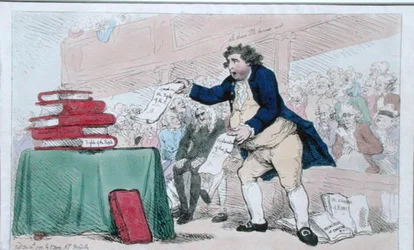 Ordspiseren, udgivet af S.W. Fores i 1788 (håndfarvet radering)