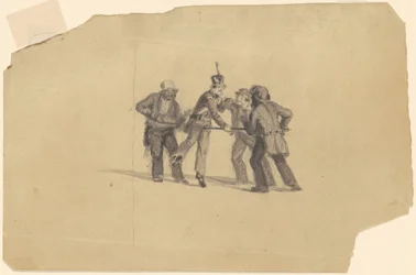 Studie til "Militia Training" [recto]