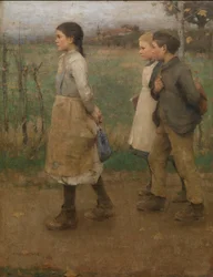Skolekammerater, ca. 1884 (olie på lærred)