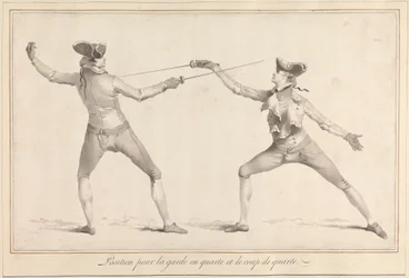 Stilling for vagt i Quarte og Coup de Quarte