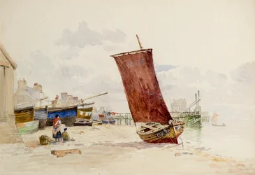 Udsigt over træpieren ved Broughty Ferry