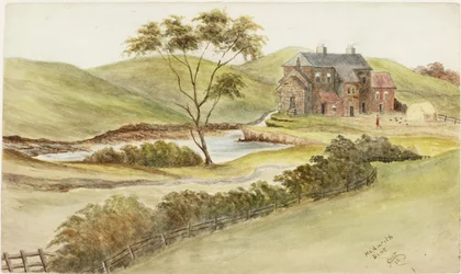 Hedworth Dene (akvarel og kropsfarve og blæk på papir)