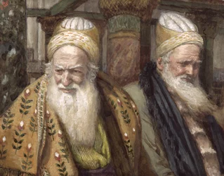 Annas og Kaifas, illustration til The Life of Christ, ca. 1886-94 (wc & gouache på pap)