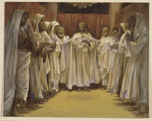 Kristus med de tolv apostle, illustration til The Life of Christ, ca. 1886-96 (gouache på pap)