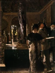 Udenlandske besøgende i Louvre, ca. 1880