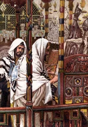 Jesus underviser i synagogen, ca. 1897