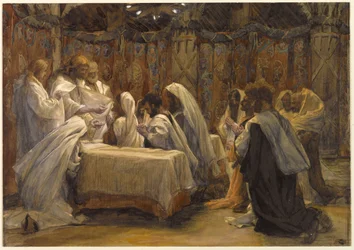 The Communion of the Apostles, illustration til The Life of Christ, ca. 1884-96 (wc & gouache på pap)