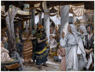 The Healing of the Rulers Son, illustration til The Life of Christ, c.1884-96 (wc & gouache på pap)