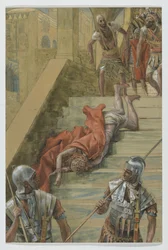 Den hellige trappe, illustration fra Vor Herre Jesu Kristi liv, 1886-94 (wc over grafit på papir)