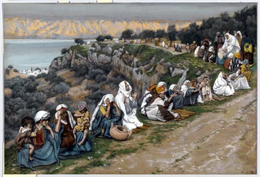 The Sick Waiting for Jesus to Pass By, illustration til The Life of Christ, ca. 1884-96 (wc & gouache på pap)