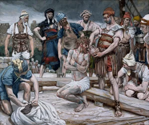 Vinen blandet med myrra, illustration til Kristi liv, ca. 1884-96 (wc & gouache på pap)