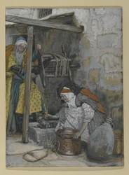 Zacharias og Elizabeth, illustration til The Life of Christ, ca. 1886-94 (wc & gouache på pap)