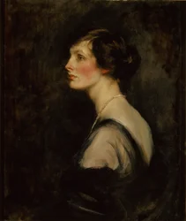 Portræt af Mary Gascoigne-Cecil, da Marchioness of Hartington, ca. 1917-18 (olie på lærred)