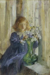 Den grønne vase (olie på lærred)