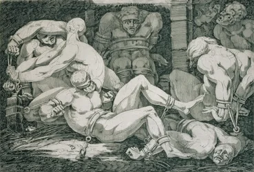 Ugolino og hans sønner i hungersnødtårnet, 1700-tallet