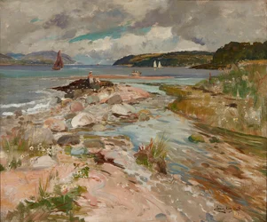Shore Near Inverkip (olie på lærred)