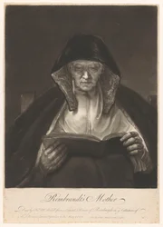 Portræt af en gammel kvinde, der læser Rembrandts mor (titel på objekt)