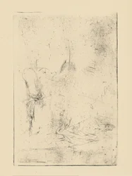[76] Indtryk fra annullerede plader af Whistler - [Siddende figur].