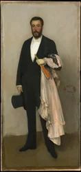 Arrangement i kødfarve og sort: portræt af Theodore Duret