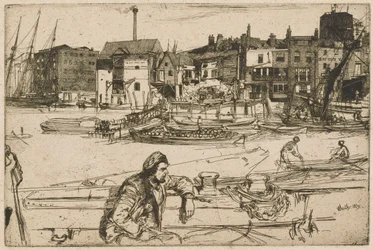 Black Lion Wharf, fra Themsen-serien (En serie på seksten raderinger af scener ved Themsen og andre motiver)