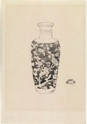 Cylindrisk vase med tyk hals