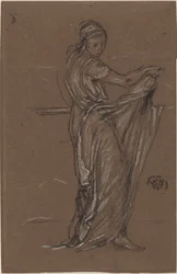 Draperet kvindefigur