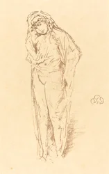 Draperet figur, stående