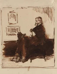 Portrætskitse af Thomas Carlyle