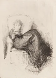 Studie — Maude siddende