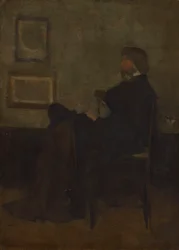 Studie til „Arrangement i gråt og sort nr. 2: Portræt af Thomas Carlyle“