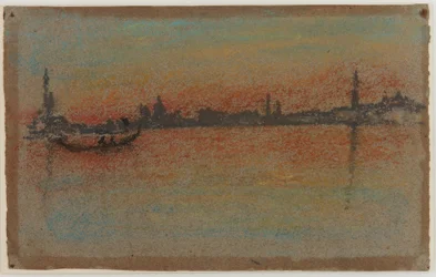 Venedig: Solnedgang på havnen